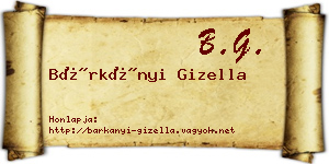 Bárkányi Gizella névjegykártya